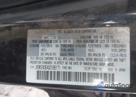 2013 Mazda Cx-5 Grand Touring from USA, damaged, VIN JM3KE4DE4D0166171